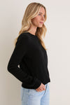 Black Cashmere Riley Cardigan