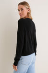 Black Cashmere Riley Cardigan