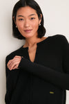 Black Cashmere Riley Cardigan
