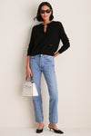 Black Cashmere Riley Cardigan