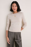 Sandstone Cashmere Silk Long Sleeve Katie Tee
