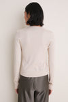 Sandstone Cashmere Silk Long Sleeve Katie Tee