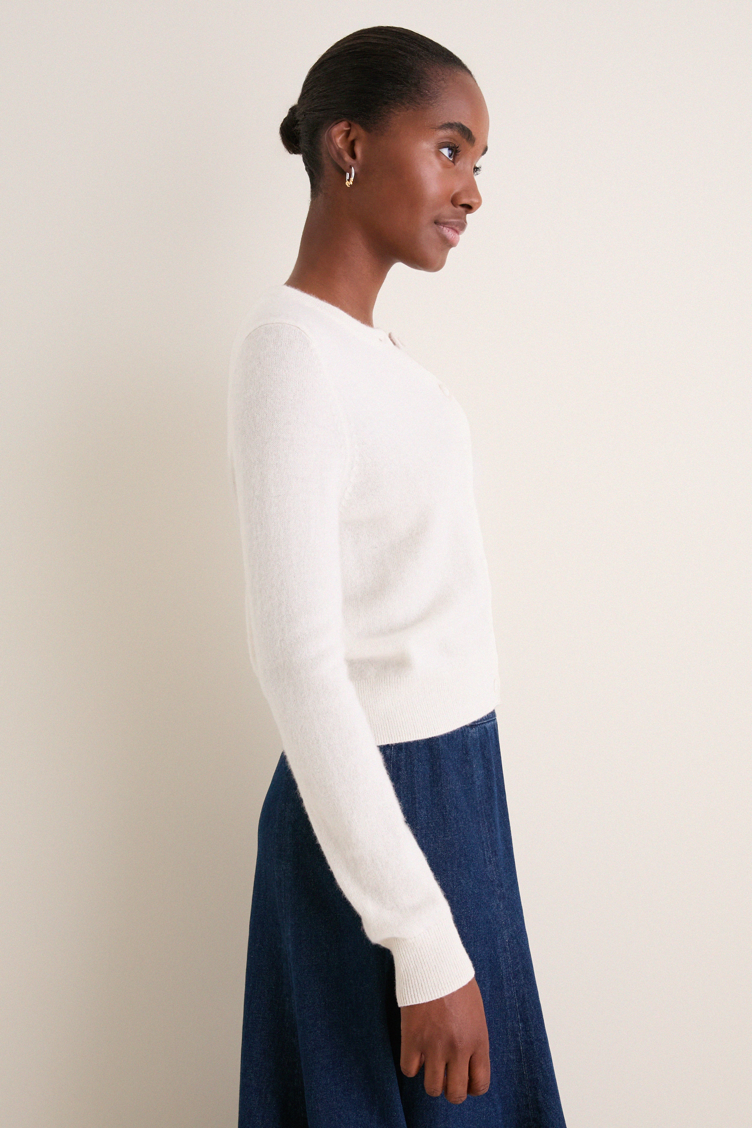 Ivory Cashmere Riley Cardigan | Tuckernuck
