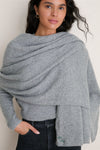 Shadow Gray Cashmere Blanket Scarf