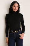 Black Arlo Ribbed Turtleneck