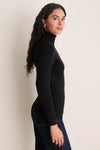 Black Arlo Ribbed Turtleneck