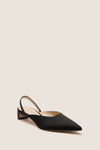 Black Satin Kaori Kitten Heels