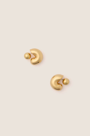 Gold Medium Tome Hoops