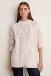 Ivory Galway Fisherman Sweater