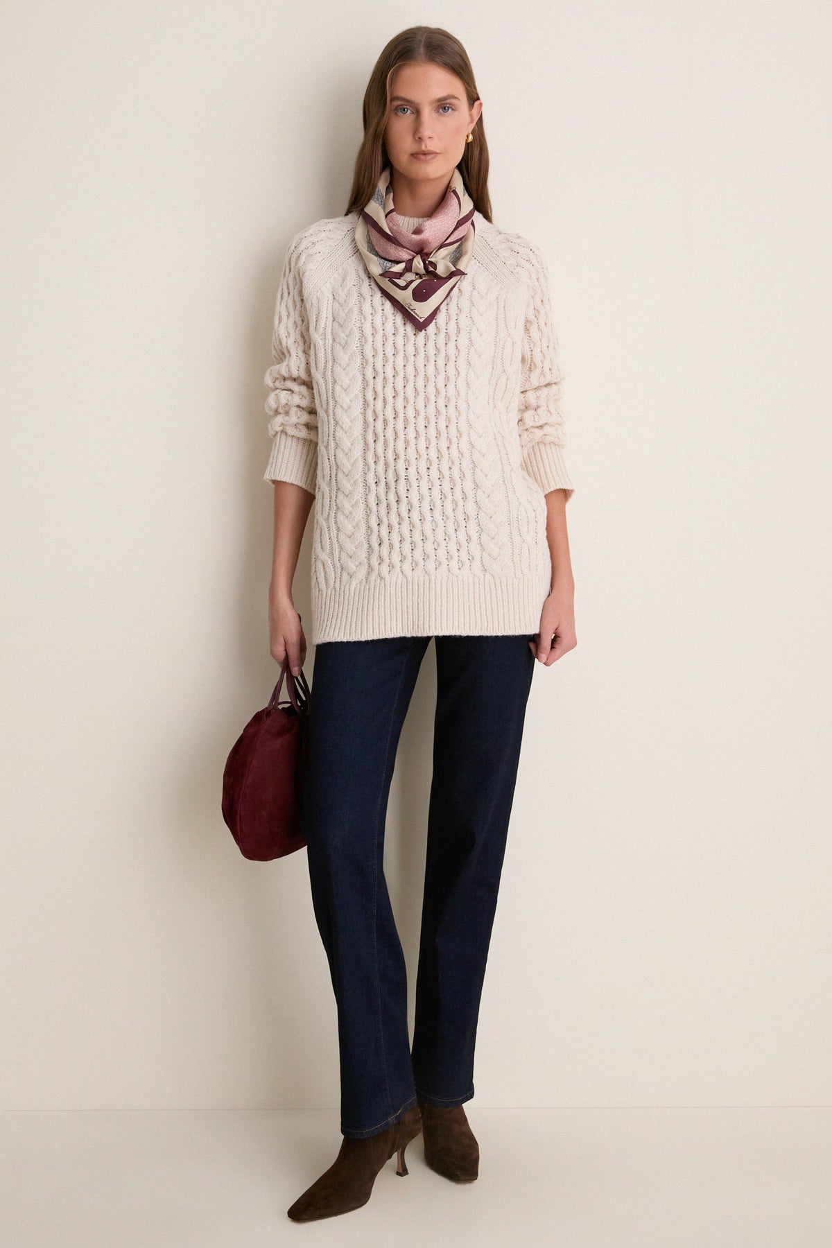 Ivory Galway Fisherman Sweater