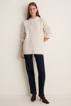 Ivory Galway Fisherman Sweater