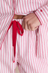 Antique Red Ticking Long Sleeve Pants Set