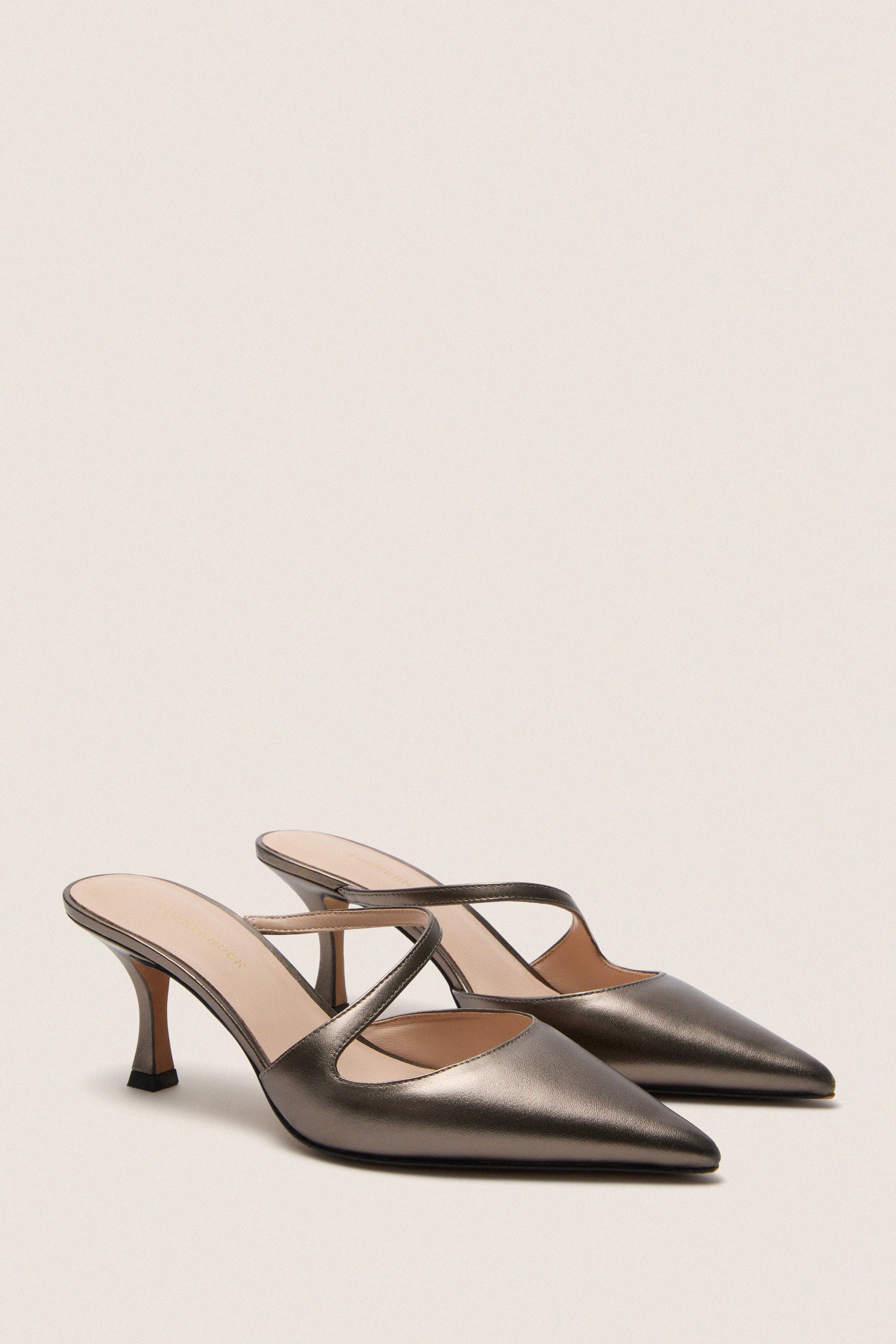 Gunmetal Leather Mimi Heels
