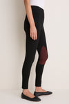 Black Suede Patch Hughes Riding Legging
