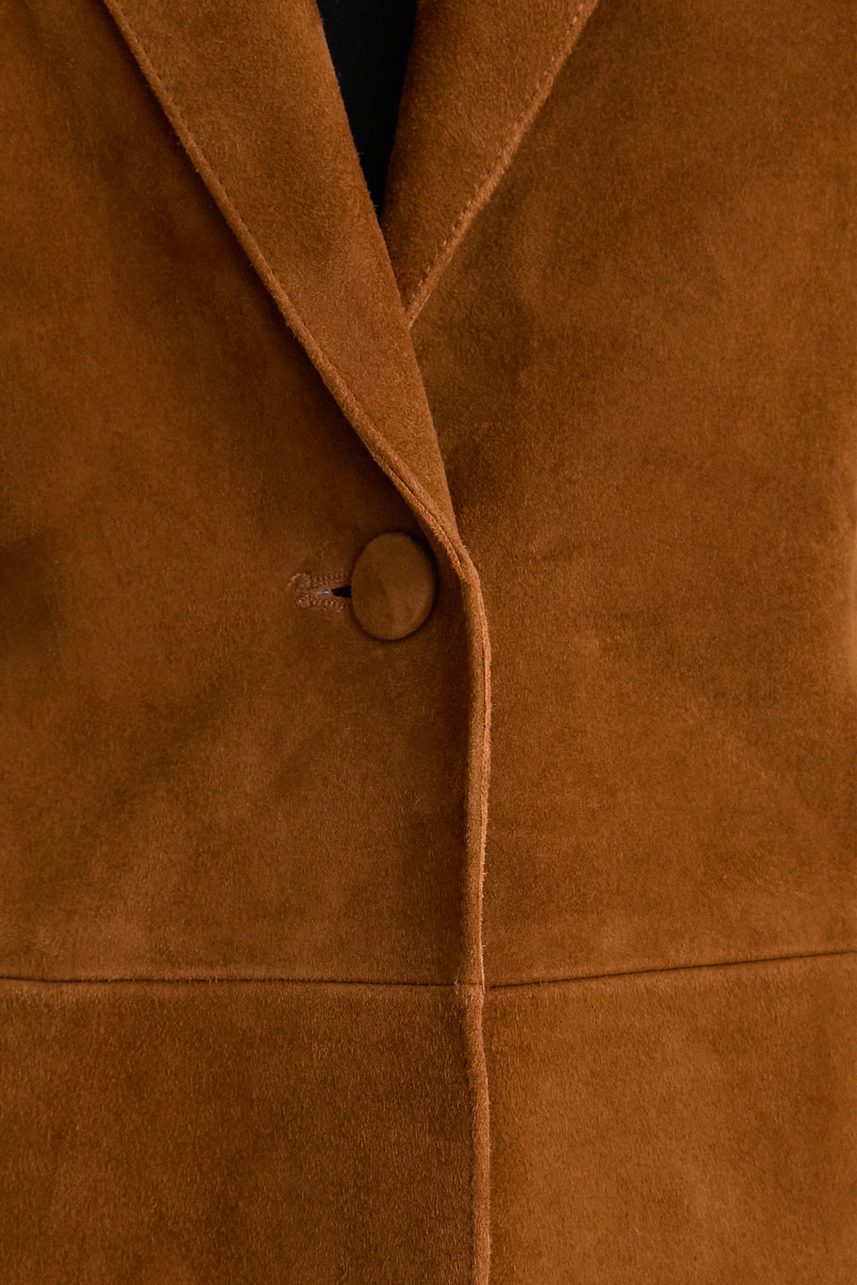 Toffee Suede Leo Boyfriend Blazer