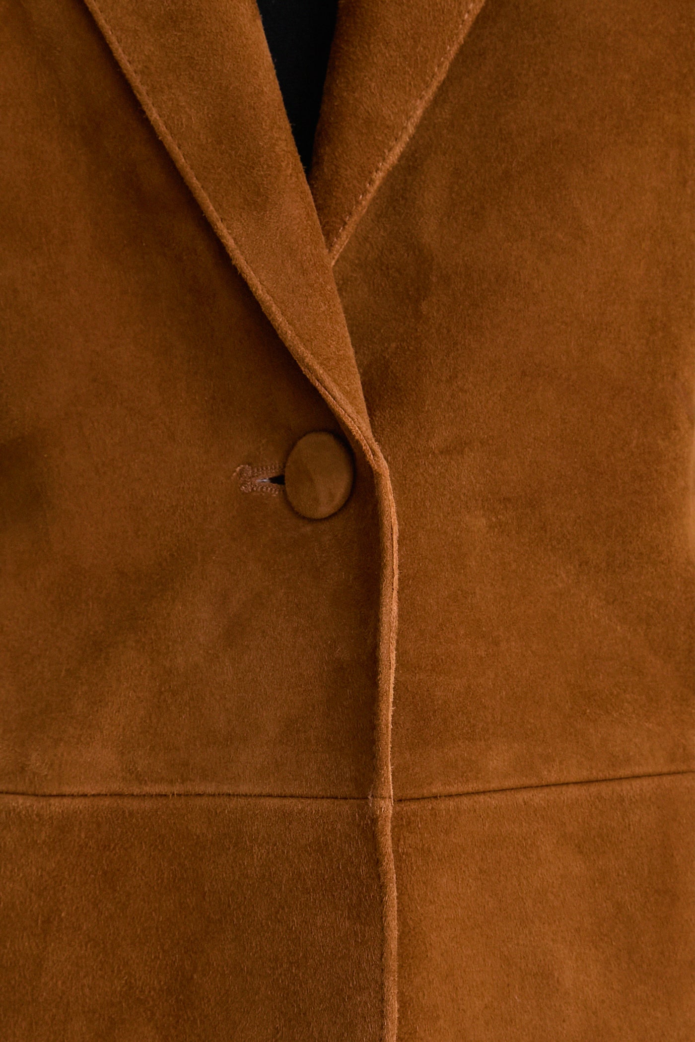 Toffee Suede Leo Boyfriend Blazer