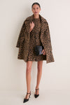 Leopard Brushed Wool Sleeveless Rhoda Dress