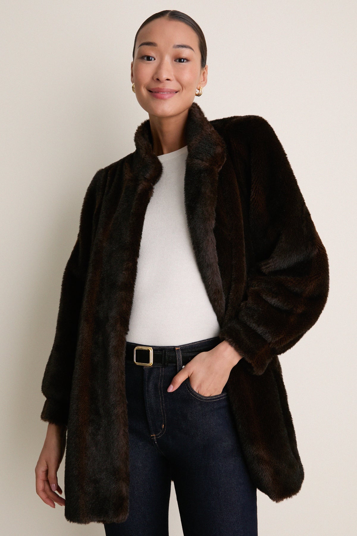 Brown Fur Angelina Coat
