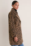 Leopard Brushed Wool Harley Peacoat