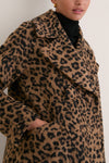 Leopard Brushed Wool Harley Peacoat
