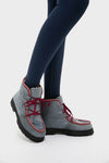 Mist Incredible Pony Shearling-Lined Boots, featuring a classic design with chunky soles, red laces, and a zigzag trim, offer an effortless, high-end style for fun adventures.