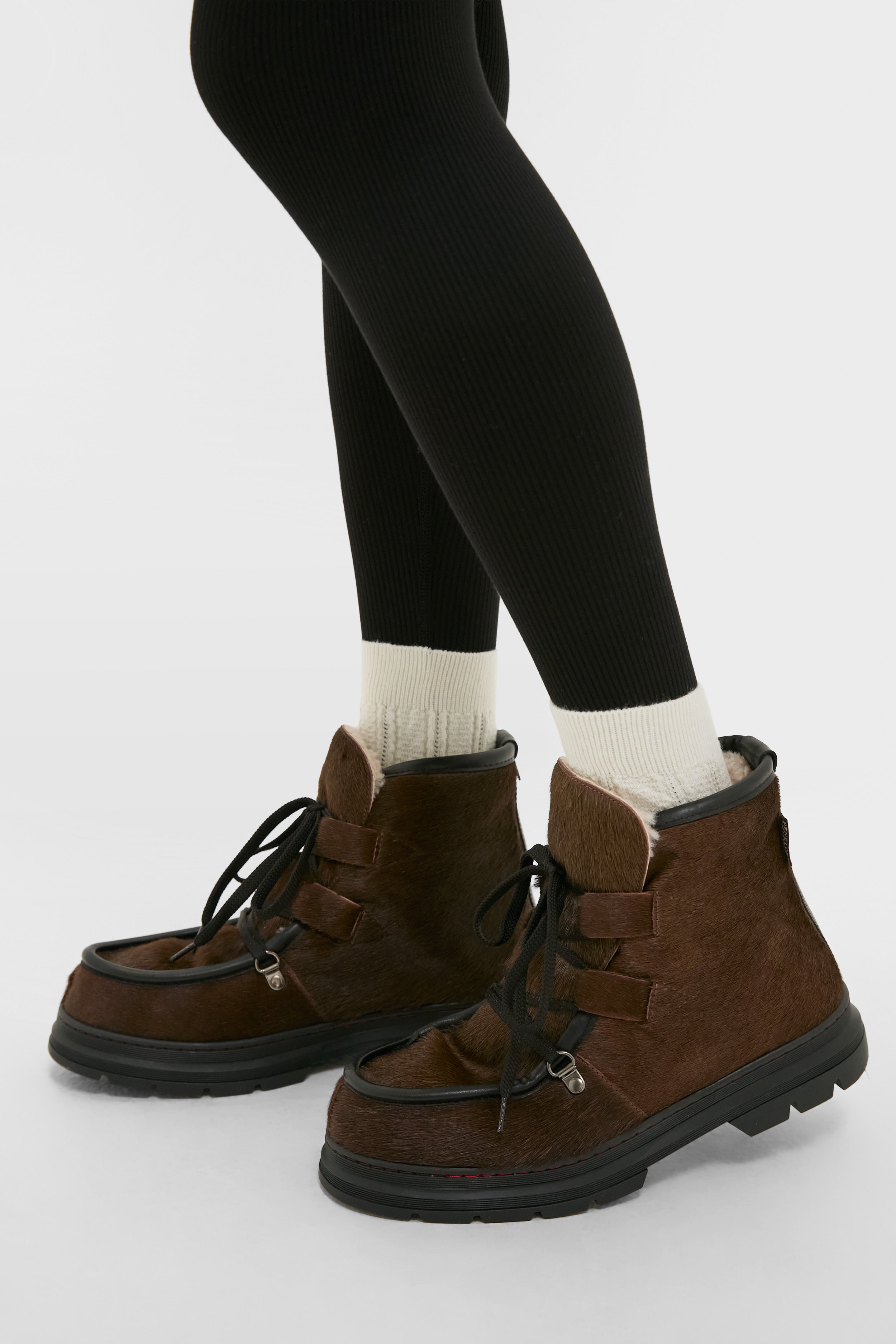 Dark Oak Incredible Pony Shearling-Lined Boots | Penelope Chilvers