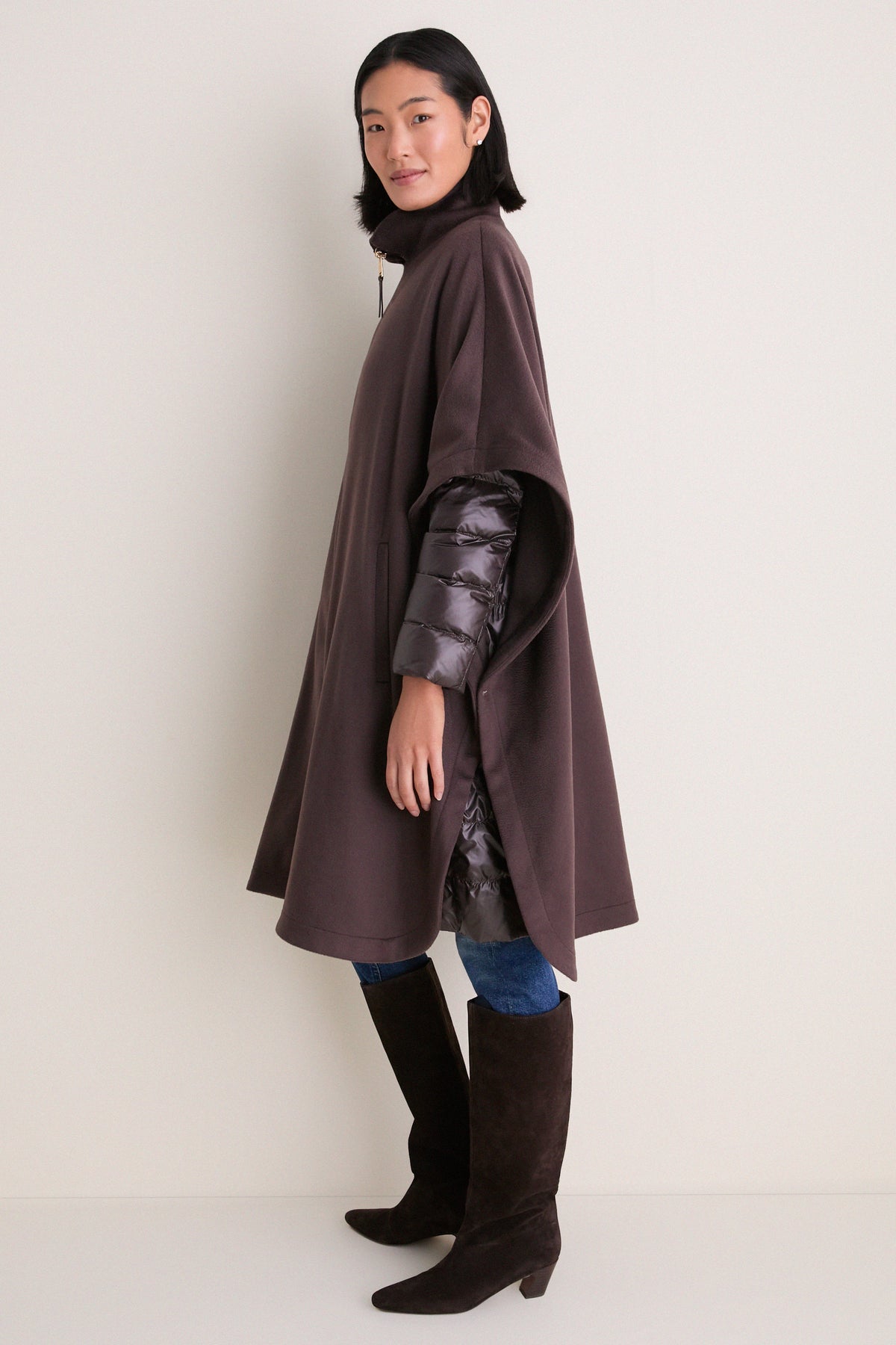 Fondente Luxury Wool and Nylon Ultralight Oversized Coat