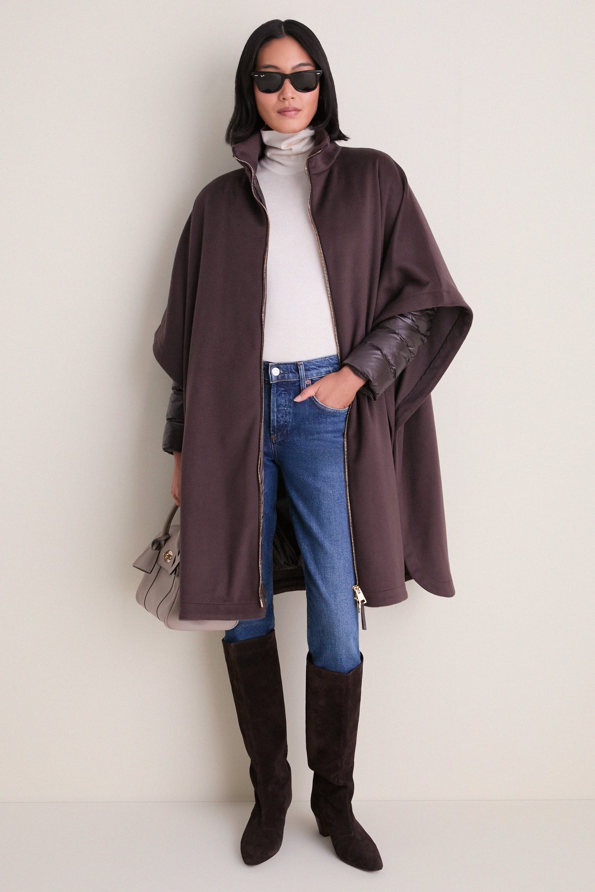 Fondente Luxury Wool and Nylon Ultralight Oversized Coat