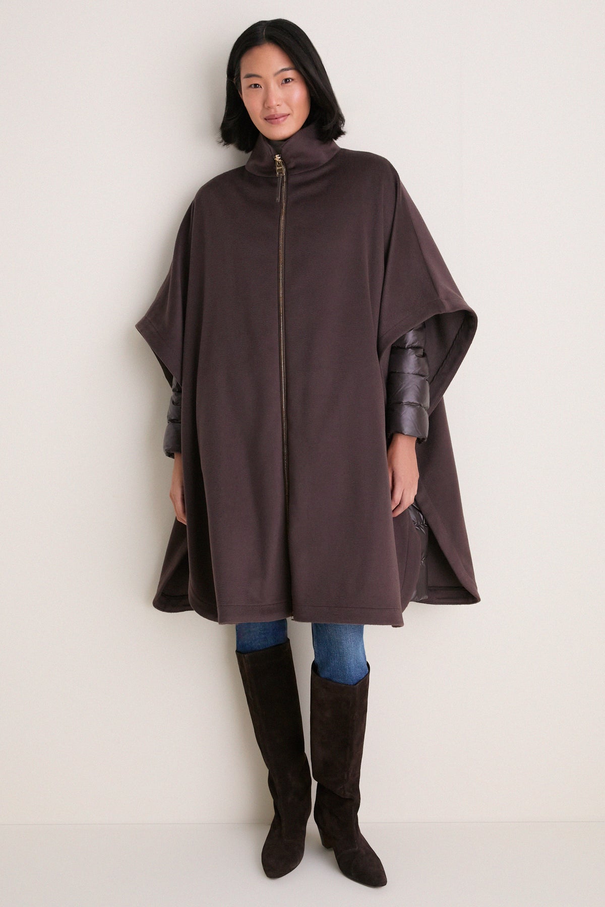 Fondente Luxury Wool and Nylon Ultralight Oversized Coat