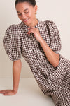 Exclusive Cocoa Gingham Lucy Dress