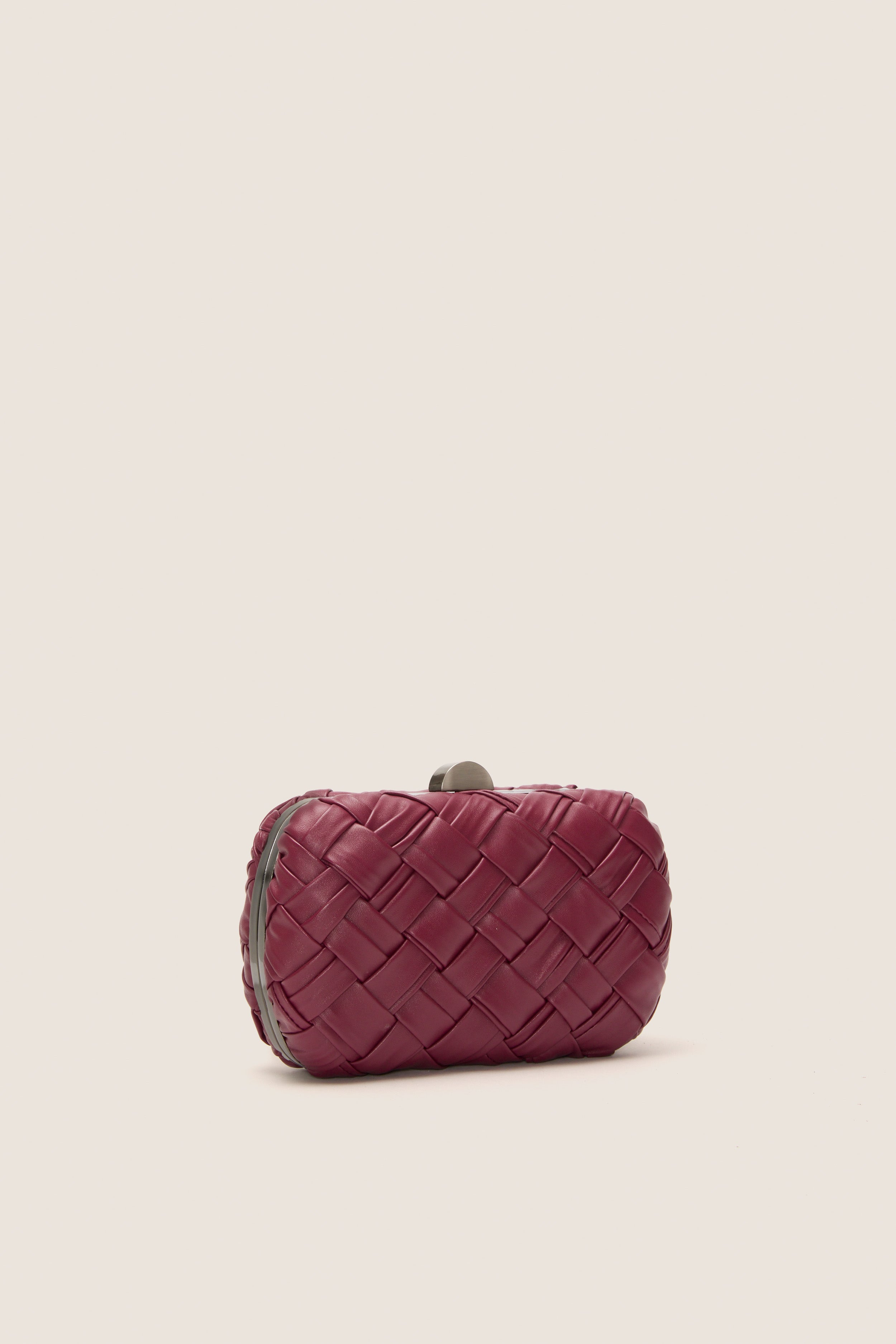 Burgundy Haven Woven Clutch | Olga Berg