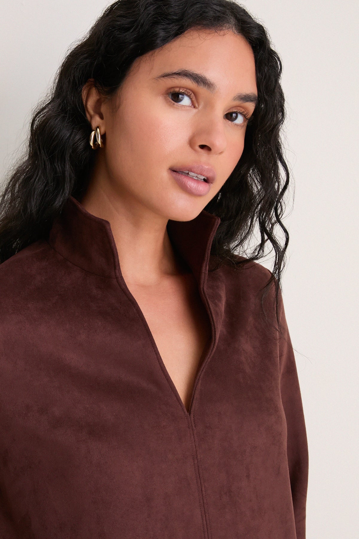 Ganache Vegan Suede Clifton Dress
