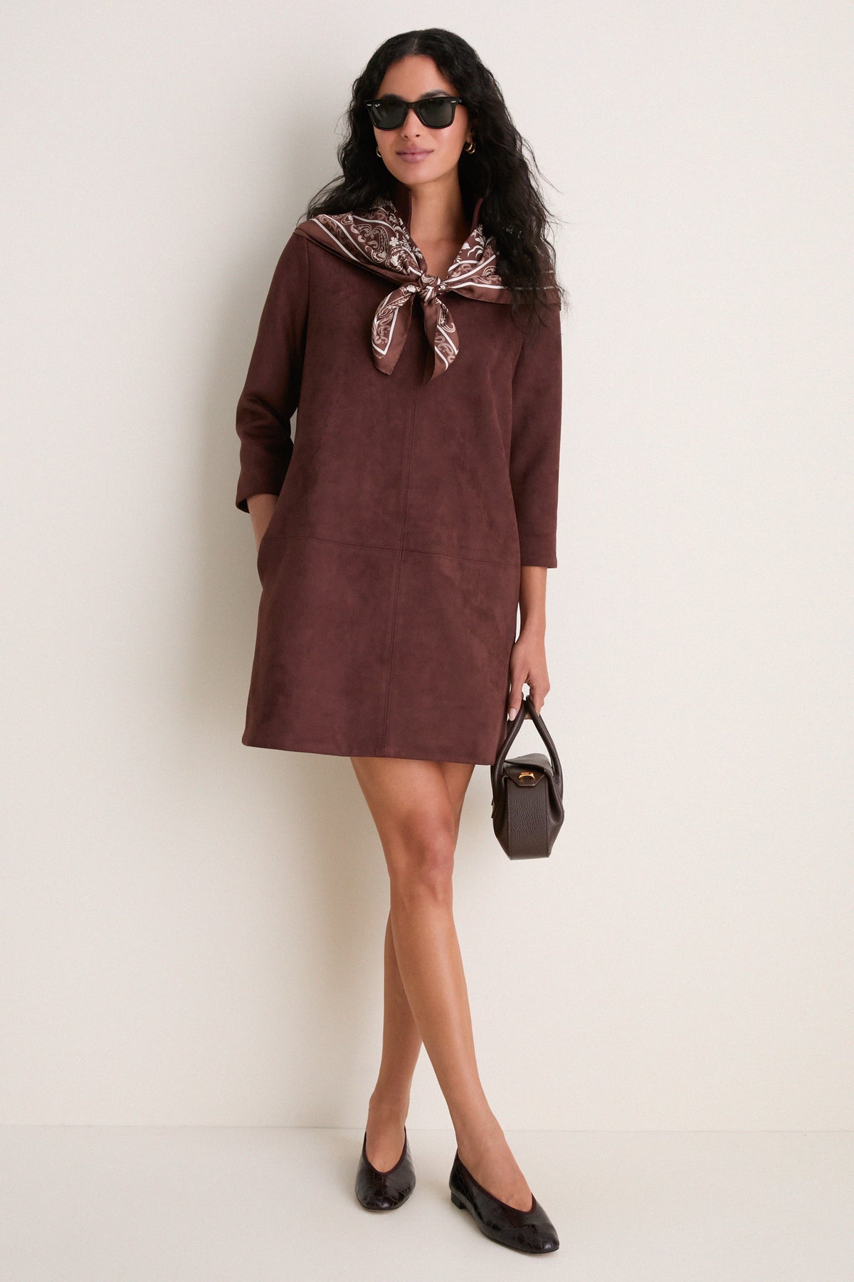 dress suede Ganache Vegan Clifton Tuckernuck Ganache / XS Color:M-Gold Flamingo 4% Spandex Imported Model Cocktail Dresses | Nuuly