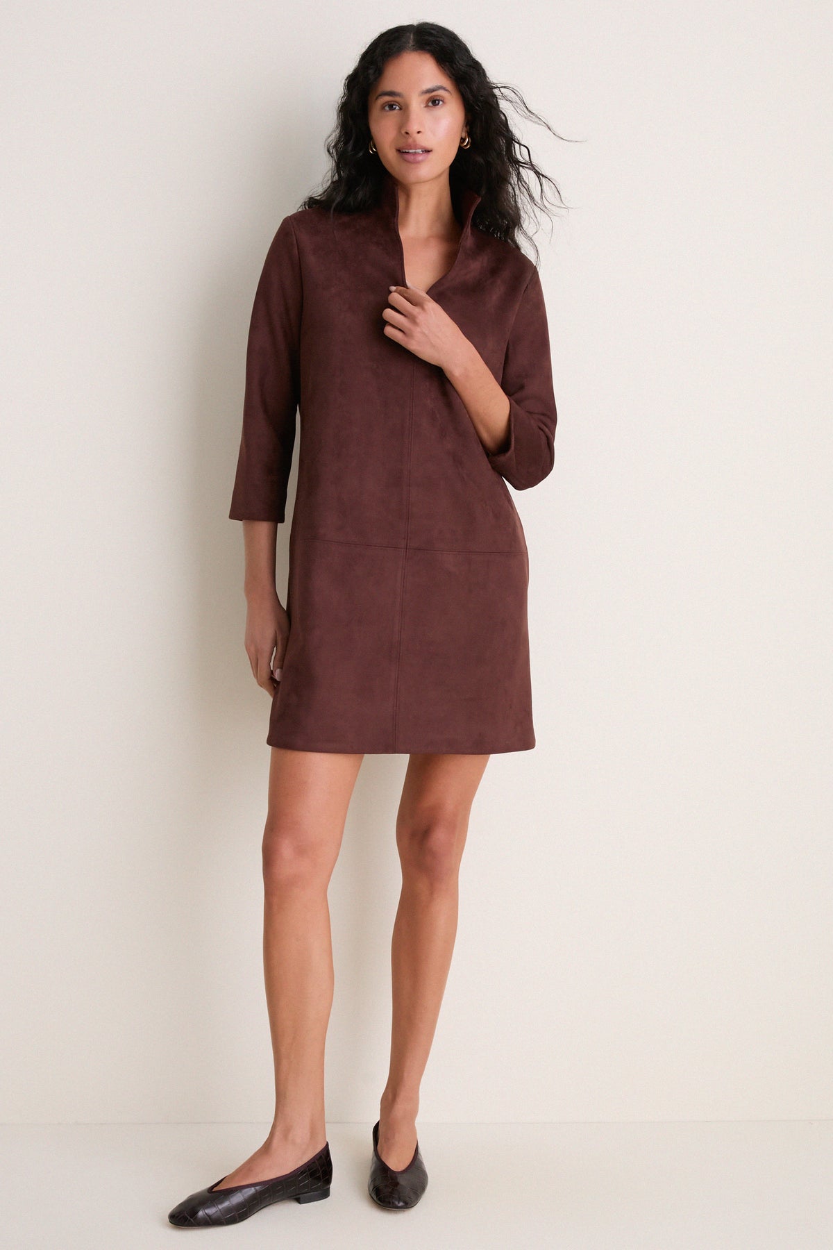 Ganache Vegan Suede Clifton Dress