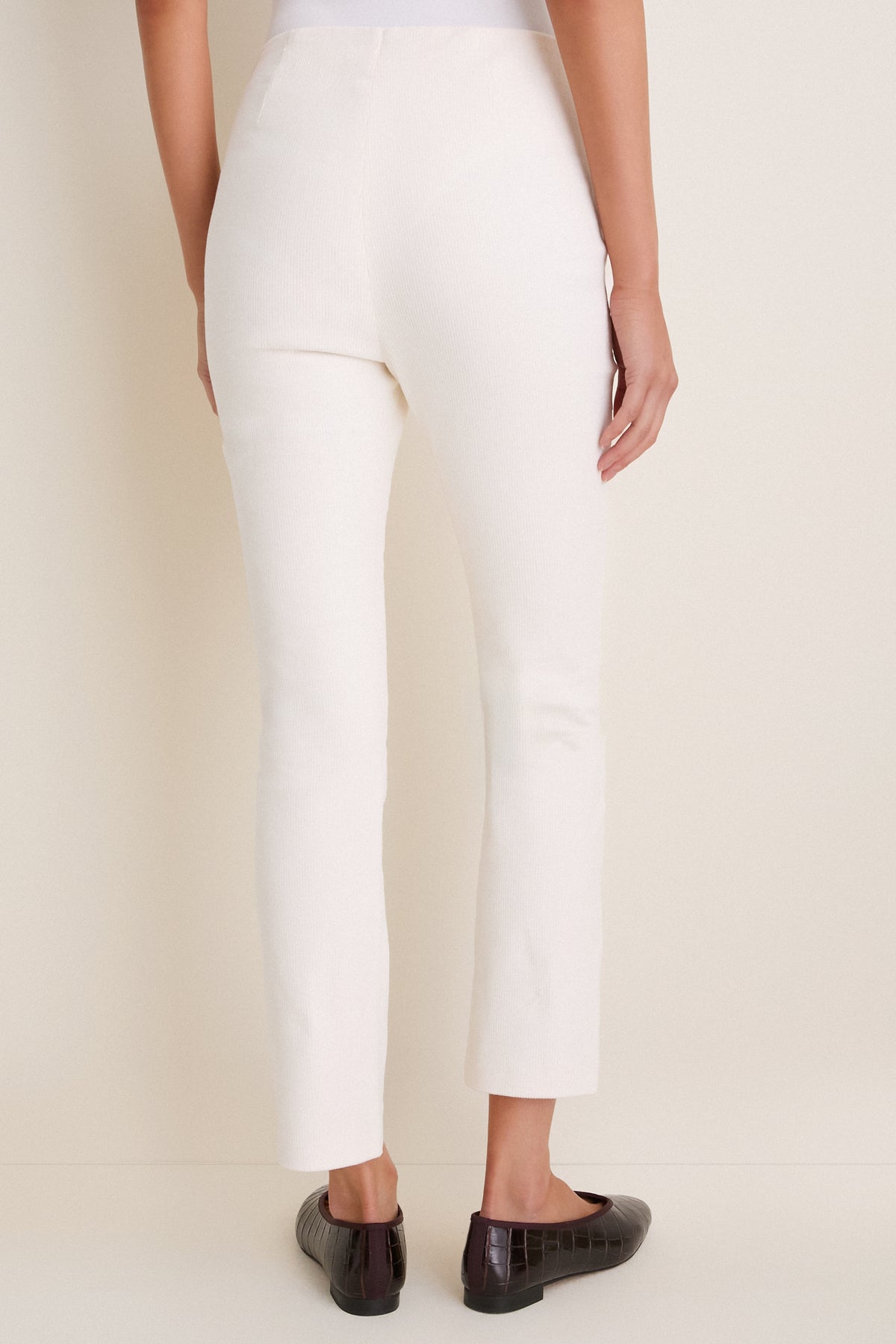 Winter White Corduroy Ashford Pants