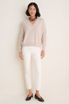 Winter White Corduroy Ashford Pants