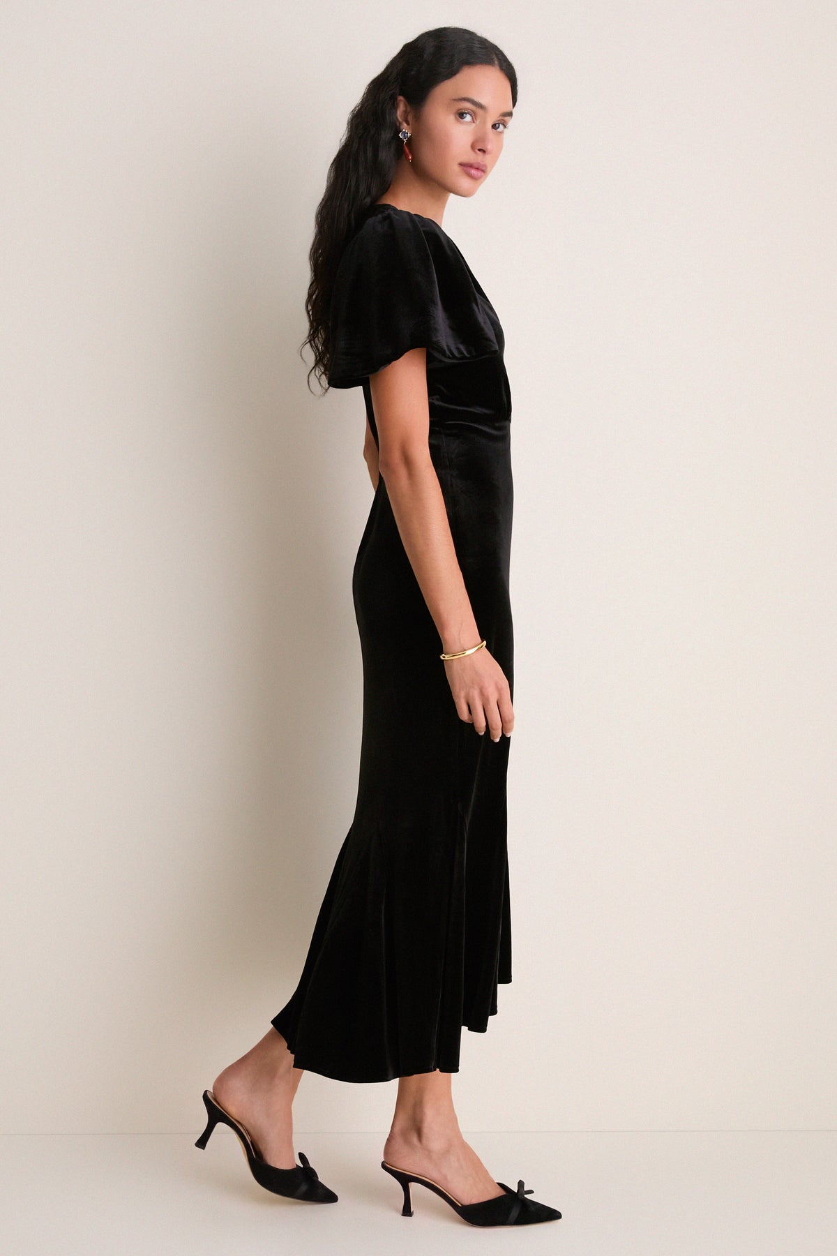 Black Velvet Elodie Dress