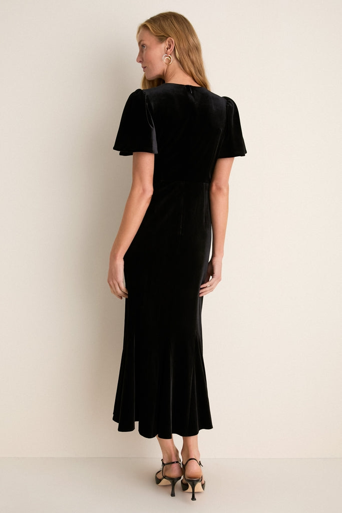 Black Velvet Elodie Dress