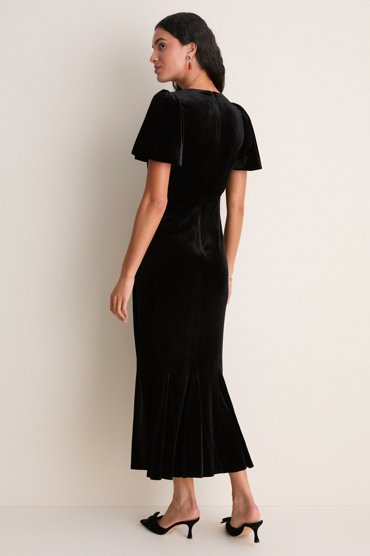 Black Velvet Elodie Dress