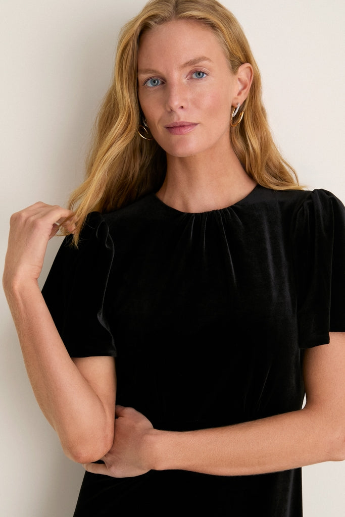 Black Velvet Elodie Dress