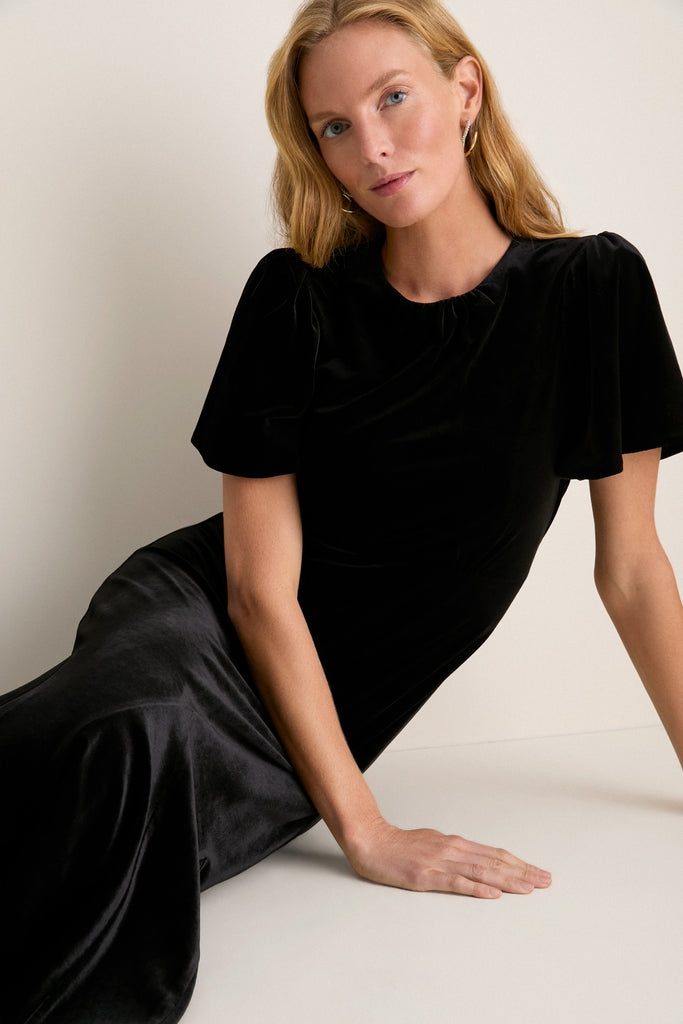 Black Velvet Elodie Dress
