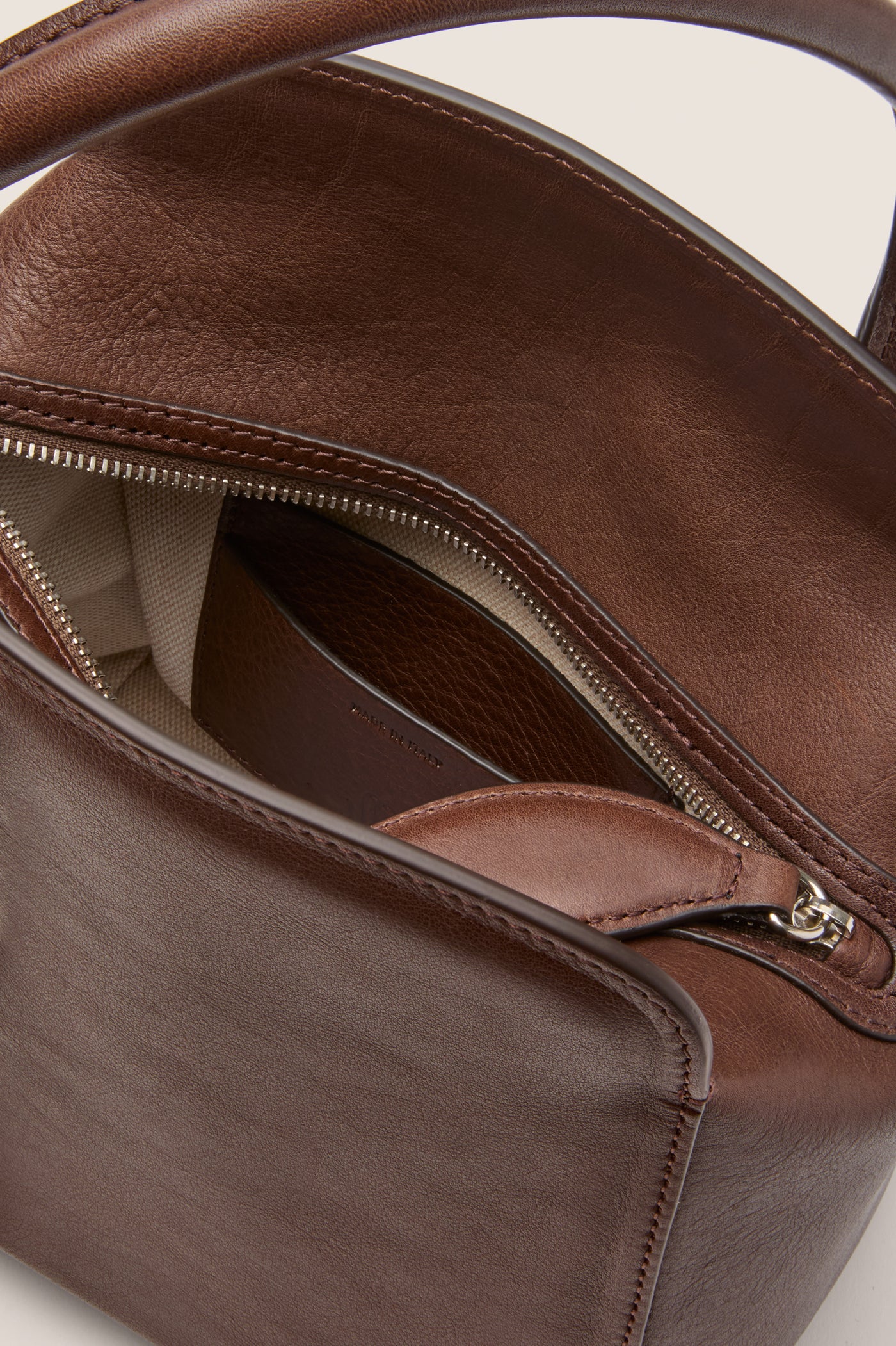 Dark Brown Leather Sporty Lady Bag