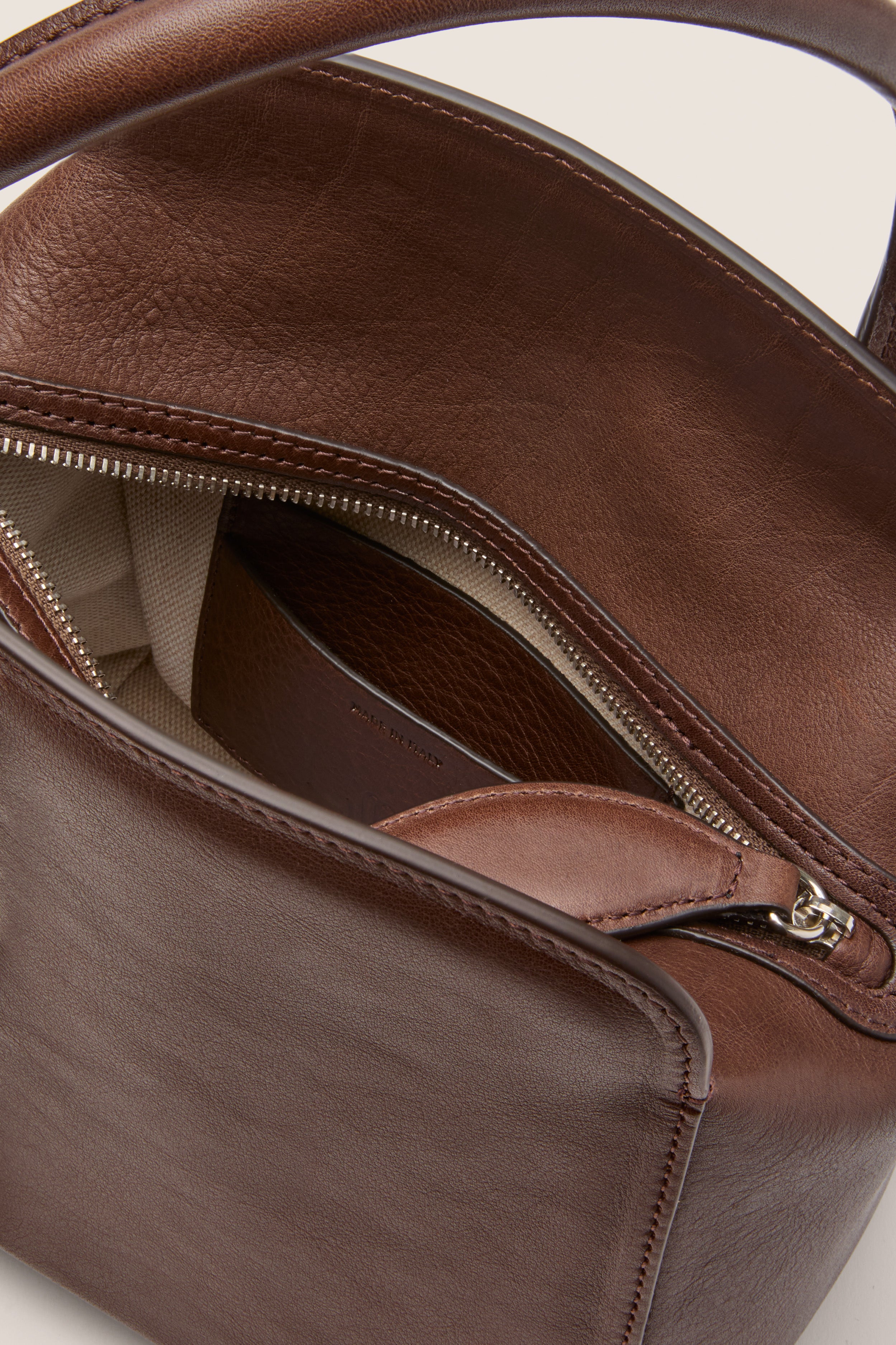 Dark Brown Leather Sporty Lady Bag