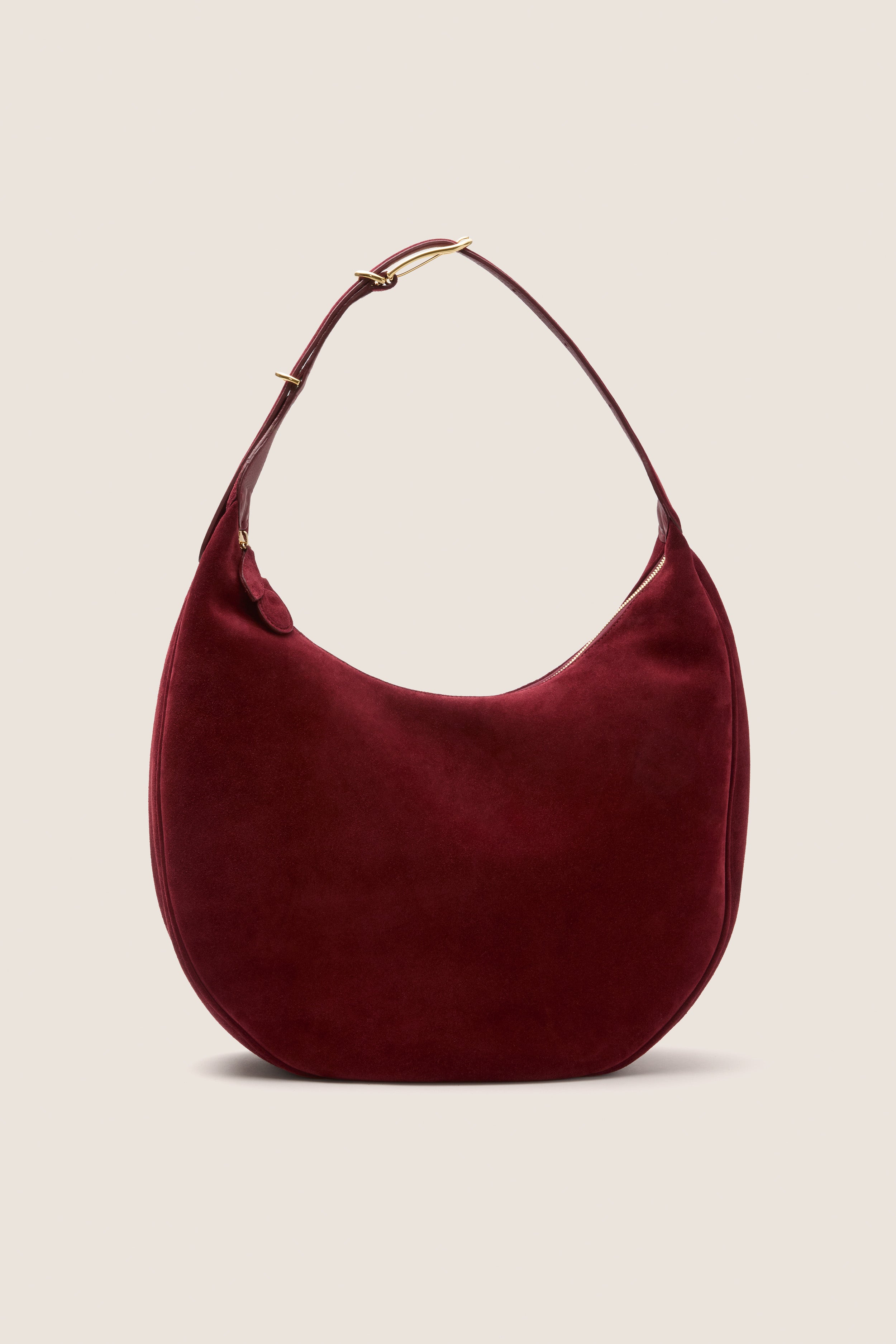 Maroon Suede Moon Hobo | Liffner