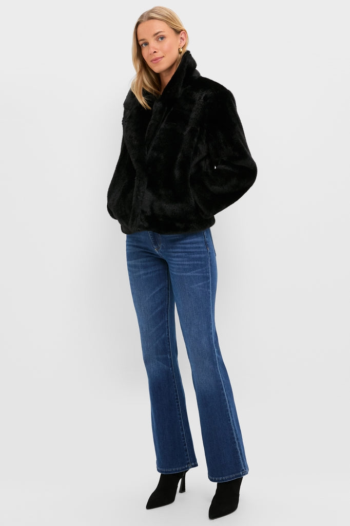 Black Faux Fur Taos Jacket | Hyacinth House