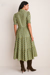 Forest Green Floral Bennett Midi Dress