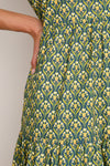 Forest Green Floral Bennett Midi Dress