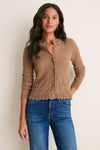 Mocha Pointelle Capucine Cardigan