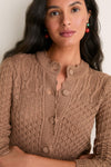 Mocha Pointelle Capucine Cardigan