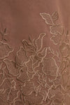 Mocha Embroidery Eliza Midi Dress